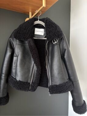 Stand Studio Black Lorelle Faux-Leather Jacket